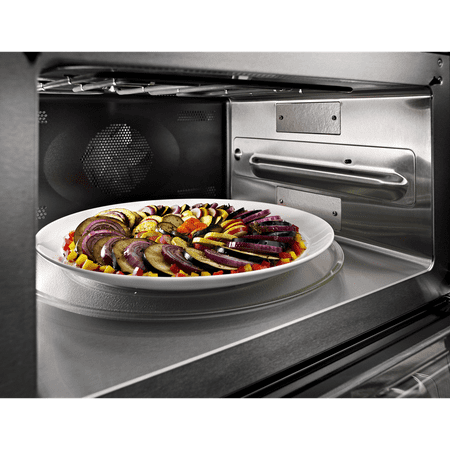 KitchenAid - 30" Single Electric Convection Wall Oven with Built-In Microwave - Stainless Steel