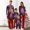 Purple, variant on Onlypjs Family Matching Christmas Pajamas Set for Men, Women and Couples – Purple Sparkling Tree Design Tops with Red Plaid Pants