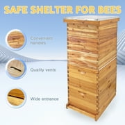 Jacgood 5 Box Bee Box for Beekeeping,Langstroth beehive with 2 Deep Boxes & 3 Super Boxes without Frames