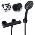 thumbnail image 1 of Shower System Kit High Pressure Shower Head and Handheld Shower  Matte Black Brass Valve Dual Shower Head Hose, 1 of 10