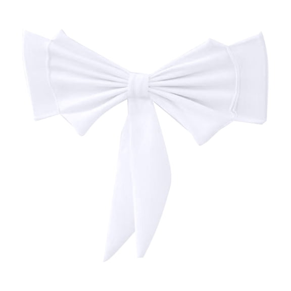 Extra Thick Air Cushion Chair Bow Cover, Stretchable Banquet Chair Back Decor with Elastic Fit, 5 Color Polyester Cotton Bow for Wedding Holiday Party Decoration