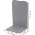 thumbnail image 2 of MSDADA Bookends Book Ends Metal Bookend Supports Grey(3 Pairs), 2 of 7