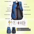 thumbnail image 3 of Mochila Para Acampar Bolsa de pesca de poliéster de gran capacidad impermeable para viajes de oficina (azul), 3 of 9