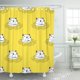 thumbnail image 1 of ABPHQTO Búfalo rinoceronte de verano en el agua Adorable bebé Hermoso fondo amarillo Cortina de ducha 160x180 cm, 1 of 1