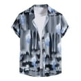 thumbnail image 2 of Tbopshirt Summer Tops,Men's Casual Short Sleeve Hawaiian Vacation Style Shirt Blouse T-shirt, 2 of 5