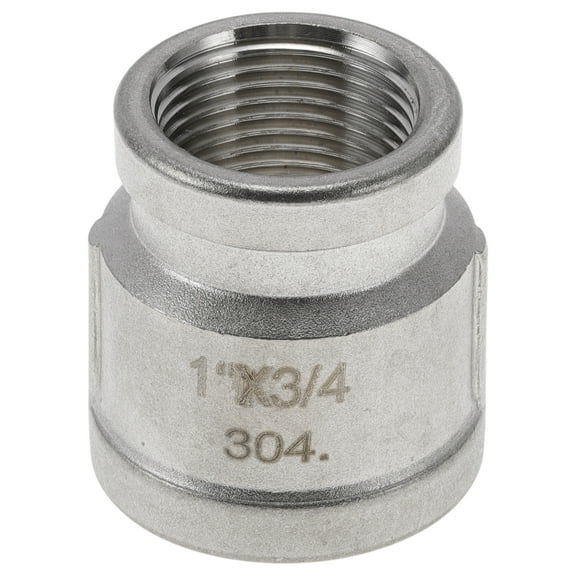 Unique Bargains 304 Stainless Steel Pipe Fittings 1" x 3/4"BSPT Female Reducing Cast Pipe Adapter  1 Pc