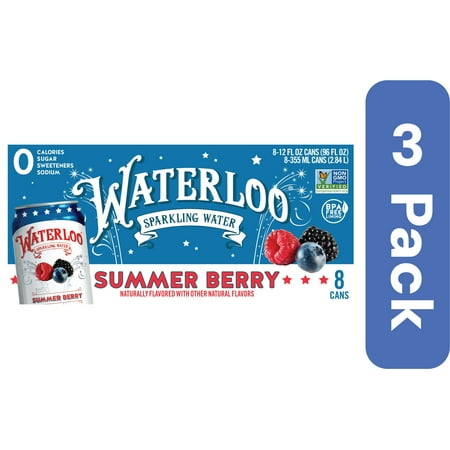 Waterloo Sparkling Water Sparkling Summerberry 96 fl oz (Pack Of 3)