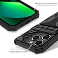 thumbnail image 3 of Cutyskin iPhone 15 Pro Max Armor Case with Hidden Card Holder Detachable Wallet Cover, Built-in Kickstand, Camera Lens Protection, Tough Rugged Shockproof Phone Case for iPhone 15 Pro Max, Black, 3 of 9