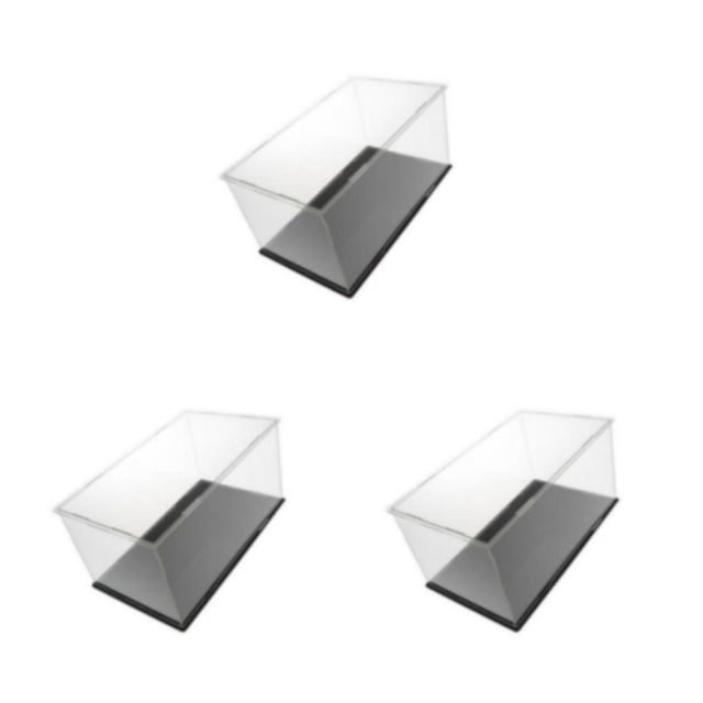 VONKY Conteneur en Acrylique Transparent pour Protection contre la Poussière et Vitrine 28x16x14cm 3Set