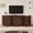 Walnut, variant on Mid Century TV Stand for 70" TVs, Fluted Tambour Doors, Media Console