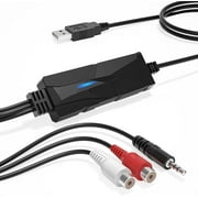 DriverGenius AV202-B USB Audio Interface Grabber Compatible with Win & Mac