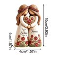thumbnail image 2 of Resin Sisters Figurine Statue 3.93x1.57in Creative Art Sculpture for Desktop Display Keepsake Home Decoration, 2 of 8
