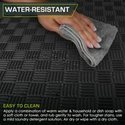 ProsourceFit Exercise Puzzle Mat ½ or 1-in with Non-Slip Traction on Checkered Surface