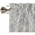thumbnail image 5 of Blue Botanical Window Curtains 84 Inch Length, Rustic Vintage Floral Leaves Rod Pocket Kitchen Window Treatments Drapes for Bedroom, Cafe, Living Room, 2 Panels, 52 W x 84 L, 5 of 5