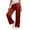 Red, variant on Satin Pants For Women Silk Wide Leg Pants Low Waist Baggy Pants Lounge Bottoms