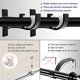 thumbnail image 4 of 2 Pack Heavy Duty Metal Curtain Rod Brackets - For 25-30mm Curtain Rod - Black, 4 of 5