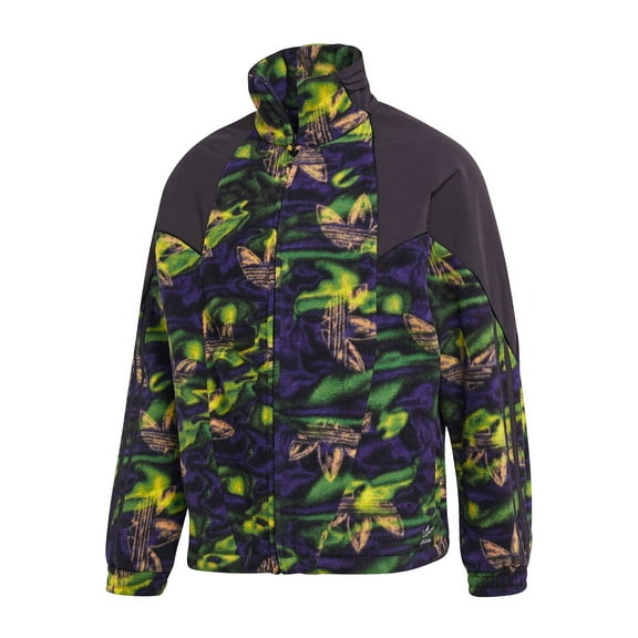 Adidas Mens Trefoil Polarfleece Print Full Zip Sweatshirt (Xsmall, Multi)