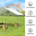 thumbnail image 2 of Walnest 10'x10' Large Metal Chicken Coop Run,Heavy Duty Walk-in Poultry Cage with Cover,Outdoor Hen Rabbit Chicken Run in with Spire Shaped for Farm Yard, 2 of 9