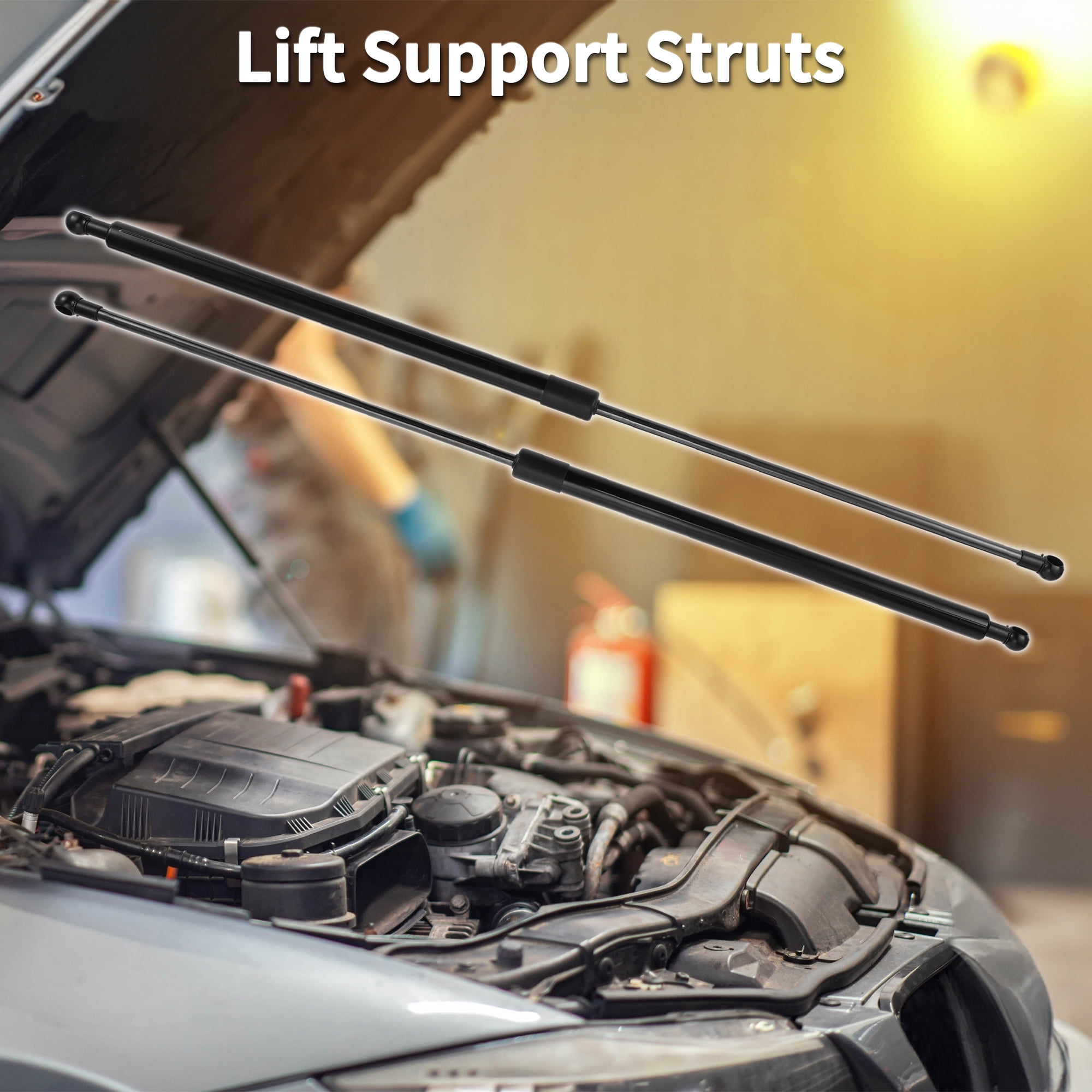 Unique Bargains 2Pcs Lift Supports for Honda Civic 2016-2021 Front Hood Gas Spring