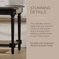 thumbnail image 6 of Maven Lane Pullman Traditional Square Wooden Side Table, Antiqued Black Finish, 6 of 7