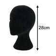 thumbnail image 4 of Bolincty Black Foam Mannequin Head, Female Manikin Foam Heads, Wig Holder Hats Glasses Headband Hairpieces Display Stand, 4 of 6