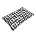thumbnail image 3 of Balery Houndstooth Black And White Pillow Covers,Bed Pilowcases,Reversible Plush Throw Pillow Covers End Pillow Encasement,Pillow Case - 16"X24", 3 of 9