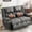 Gray, variant on JULY'S SONG Oversized Loveseat Recliner Couch with Heat and Massage, 2 Seater Manual Reclining Sofa with Charge Port, Double Recliner Chair for Adults, Leather - Black