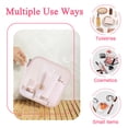 thumbnail image 6 of ​2-Pack Waterproof Silicone Makeup Bags, Travel Cosmetic Organizer, Clear Washable Zipper Toiletry Bags (Pink & White)​​, 6 of 6