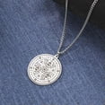 thumbnail image 6 of Stainless Steel Tetragrammaton Pendant Alpha Triangle Talisman Necklace, 6 of 7