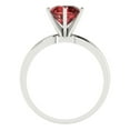 thumbnail image 4 of Clara Pucci 14K White Gold 2ct Garnet Solitaire Ring for Women, 4 of 8