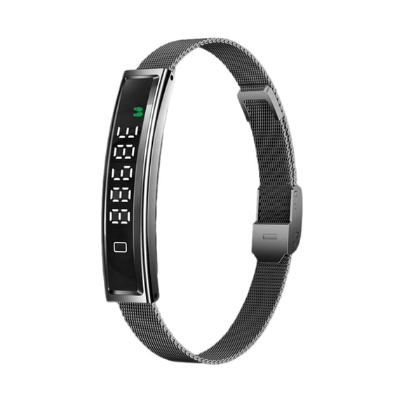 Universal Smart Fitness Wristband Compatible with Android, Heart Rate Monitor, Sleep Tracking, Activity Tracker, Multiple Sports Modes, Rechargeable - Black