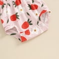 thumbnail image 6 of Newborn Baby Girl Summer Outfits Ribbed Knit Floral Short Sleeve Romper Bodysuit with Bow Headband Set 3 6 9 12 18 Months Cute Clothes, 6 of 7