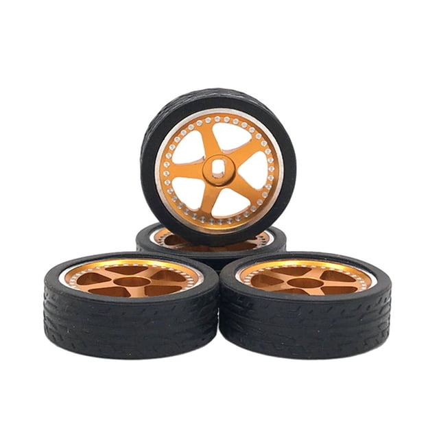 Neumático de deriva llanta de Metal Vogacara 4 pack/lote 27mm para 1/28 Wltoys K969 K979 K989 piezas de repuesto de coche teledirigido