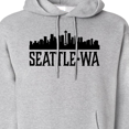 thumbnail image 3 of Inktastic Seattle Washington City Skyline Adult Hoodie Sweatshirt, 3 of 4