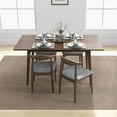 thumbnail image 2 of Bailey Modern Solid Wood Walnut Dining Room & Kitchen Table and Chairs for 4, 2 of 6