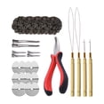 thumbnail image 4 of Kit de herramientas para extensiones de cabello con 500 anillos de silicona para peluquería. Color 4, 4 of 9