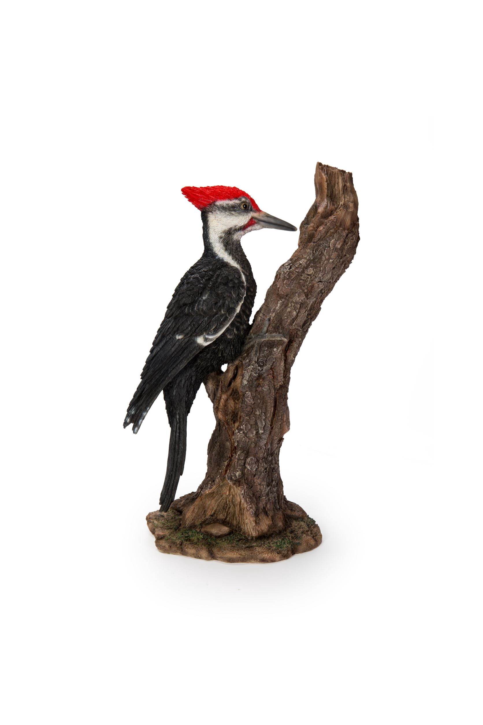 Pileated Woodpecker on a tree trunk Garden Statue - Walmart.com