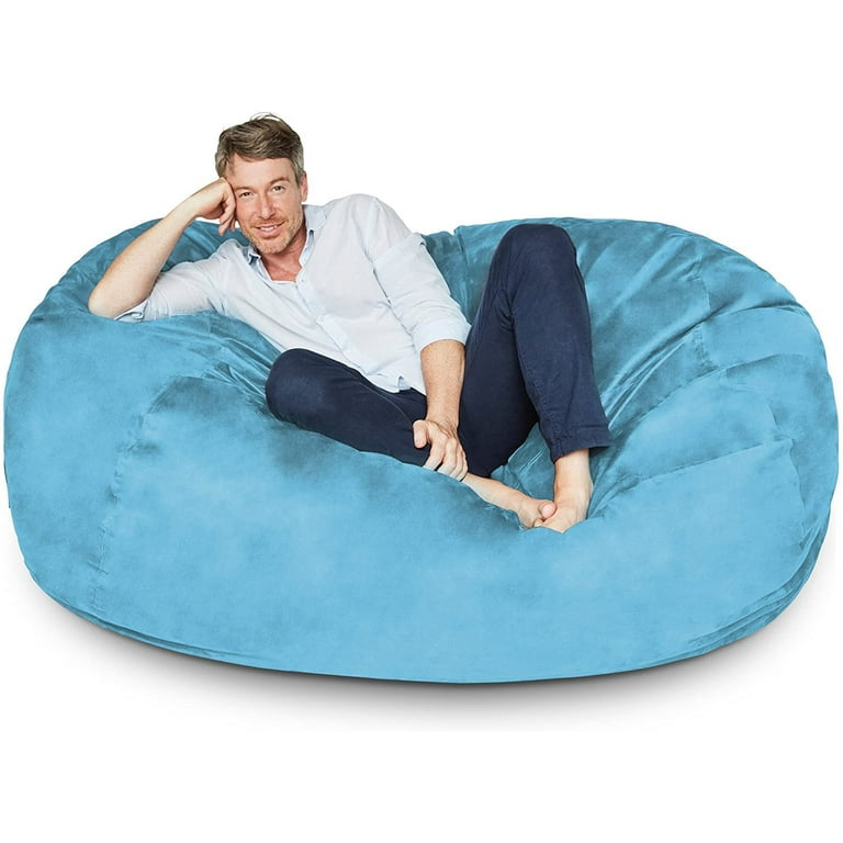 Lumaland Light Blue Bean Bag Chair 7 ft