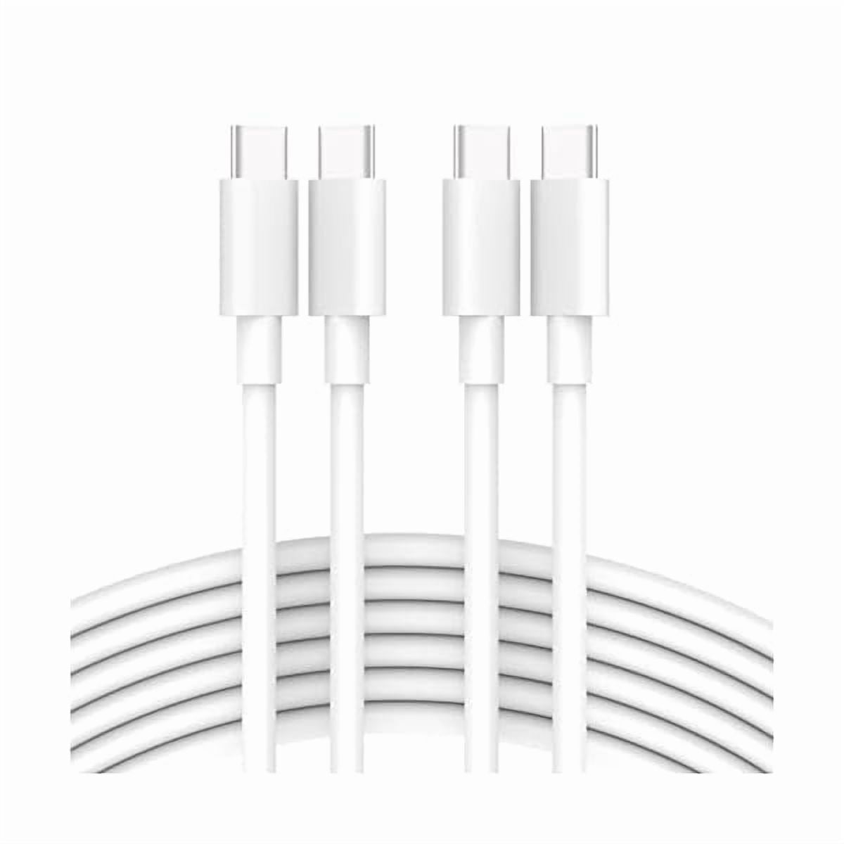 2 Pack 6.6ft 100W USB C to USB C Cable for MacBook Pro MacBook Air Charger, iPad Pro 12.9 11, iPad Air 5 4, Mini 6, iPhone 15 Pro Max Plus, Samsung Galaxy, USBC Type C PPS Super Fast Charging Cord