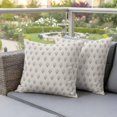 thumbnail image 3 of Pack of 2 Purple Boho Floral Outdoor Pillow Covers Decorative, Waterproof Pillow Protector, Modern Abstract Flowers Bohemia Beige Throw Pillowcases Accent Cushion Cases for Patio Couch Sofa 16"x16", 3 of 8