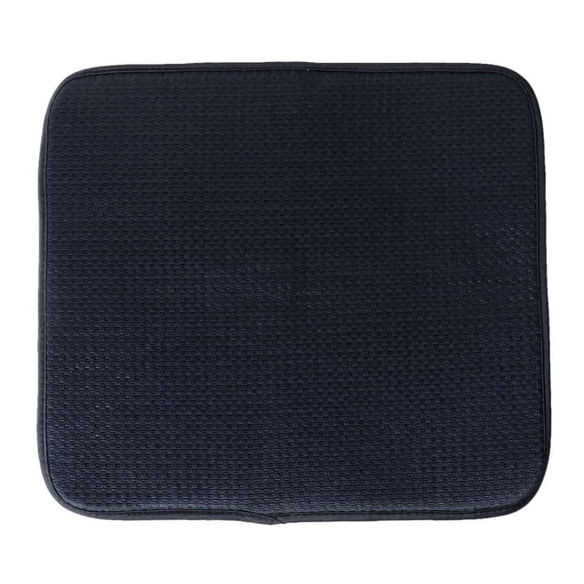Tapete absorbente multiusos para secar platos y vajilla, resistente al calor, rectangular, color negro