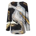 thumbnail image 4 of Besolor Hauts à Manches Longues pour Femmes Chemises Décontractées Habillées Col Rond Manches Longues Tuniques Amples et Fluides pour Leggings Multicolore 14, 4 of 5