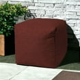 thumbnail image 6 of HomeRoots 17" Red Polyester Cube Indoor Outdoor Pouf Cover, 6 of 6