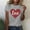 Gray, variant on Valentines Day Shirts Women Cute Heart Print Shirt Casual Valentines Top for Women Short Sleeve Love Letter Graphic Tees Tops Crewneck Pullover T-Shirts Size 2X 3X
