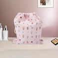 thumbnail image 5 of Unique Bargains 1 Pc Large Happy Drawstring Makeup Bag for Travel Pink Polyester, 5 of 6