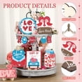 thumbnail image 6 of Fdelink Tray Decoration Valentine'S Day Layered Pallet Decoration Cute Valentine'S Day Decorative Enthusiasts Birds Love 1Set Wedding Anniversary Commemorative Party Supplie Tray Ornament (Pink), 6 of 8