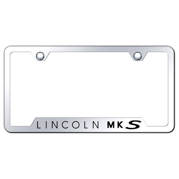 Lincoln MKS Laser Etched Logo Cut-Out License Plate Frame (Chrome)