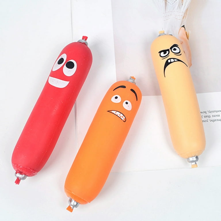 Expression Hot Dog saucisse presser extensible enchevêtrement sensoriel  Fidget jouet autisme TDAH Objet Insolite Anti Stress Squishy (1Pcs Color  Random), ✓ Meilleur prix au Maroc et ailleurs