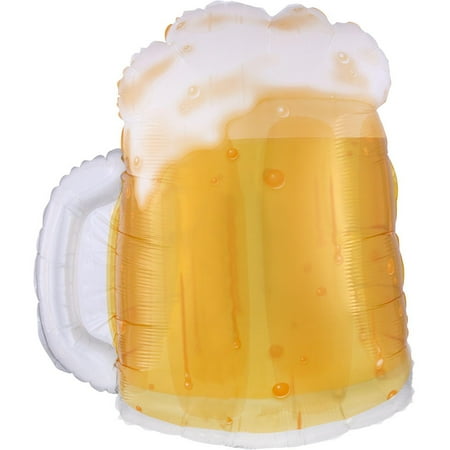 Anagram Beer Mug St. Patrick's Day 20"x23" Super Shape Balloon, Clear Brown