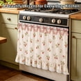 thumbnail image 5 of Farmhouse Kitchen Stove Curtain, Ruffled Lace Stove Cover Curtain with Floral Prints, Decorative Oven Door Curtain for Vintage Kitchen Decor(22*31"), 5 of 5